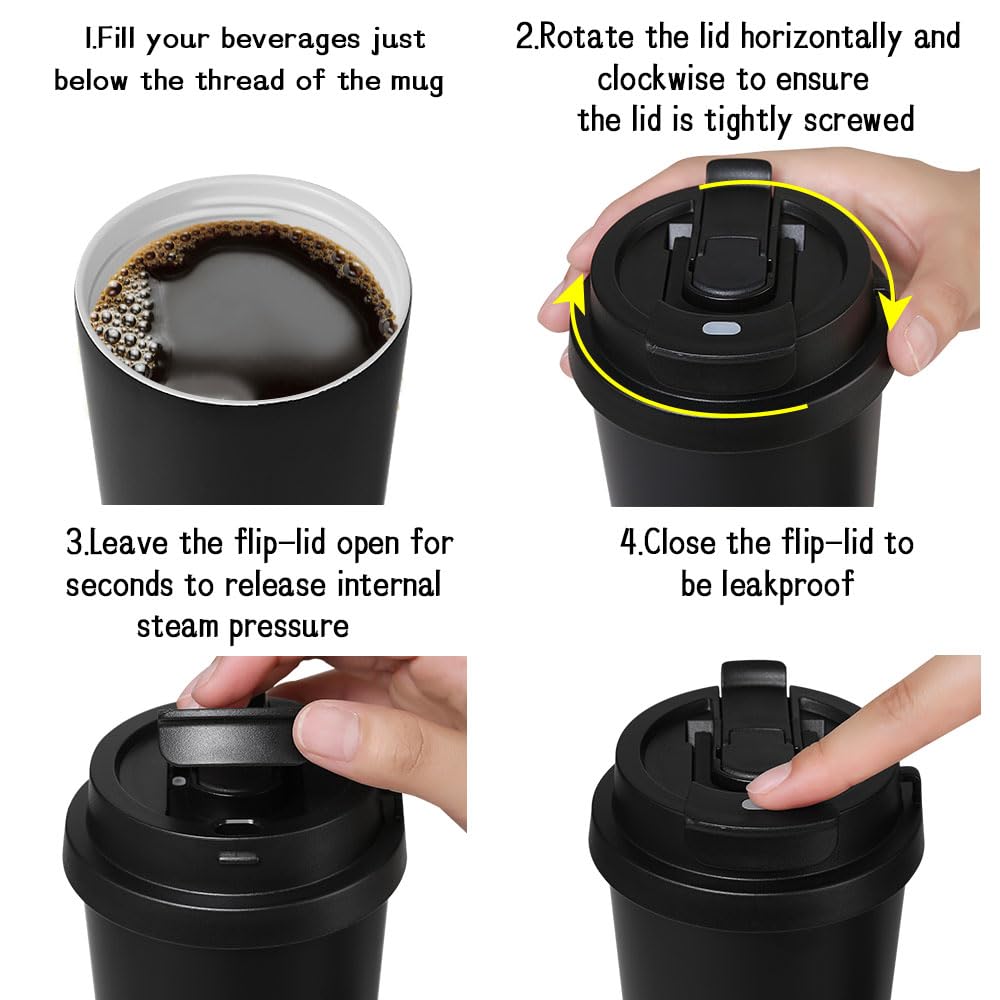 Double wall vacuum insulated 16 oz tumbler with handle