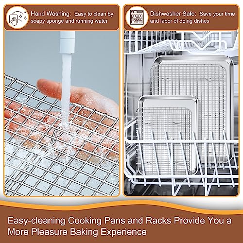 16 + 10.4 Inch Cookie Baking Sheet Pan with Wire Rack