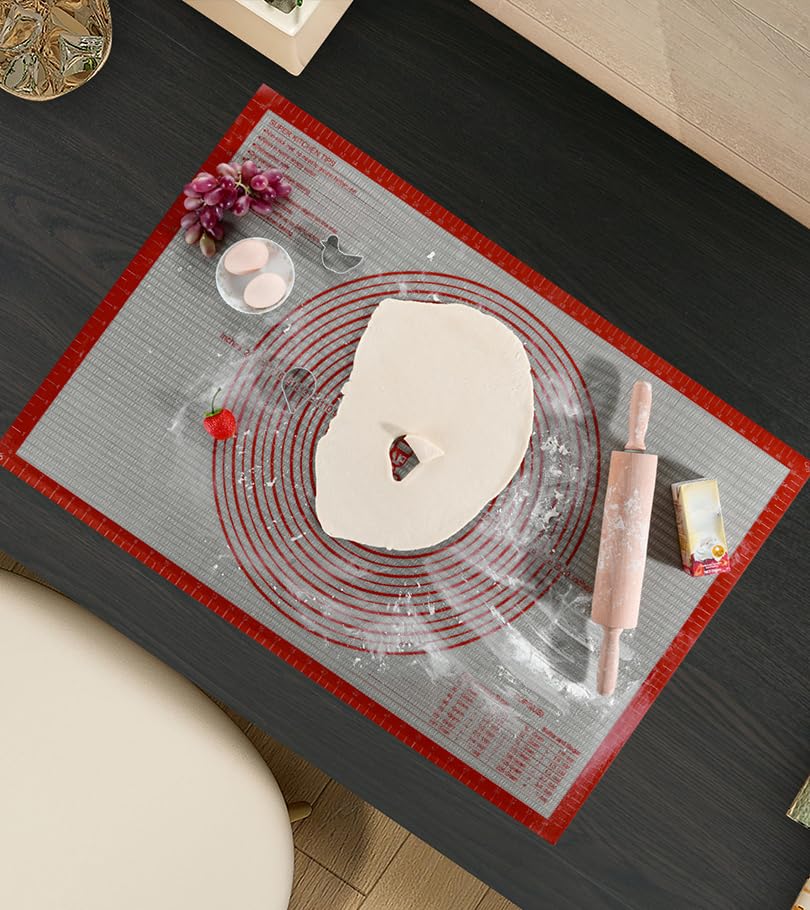 Non slip Silicone Pastry Mat Extra Large Measurements 36''x 24'' Baking Mat