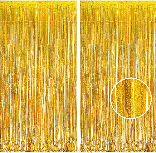 Gold Foil Fringe Curtains