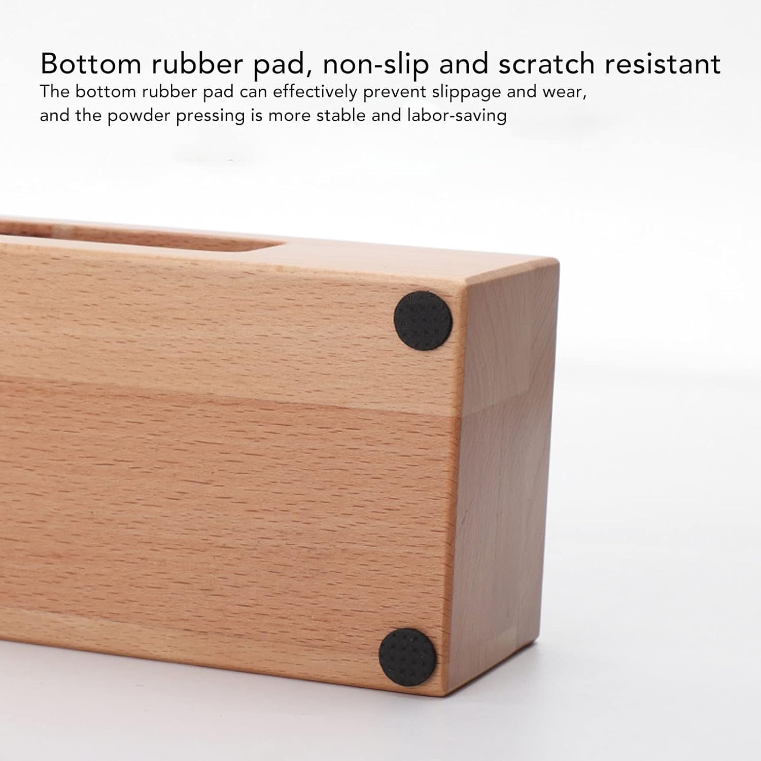 Tamping Station, Tamper Station, Wooden Coffee Portafilter Holder, 5 Hole, With Mat, for Cafes, Home, Kitchens