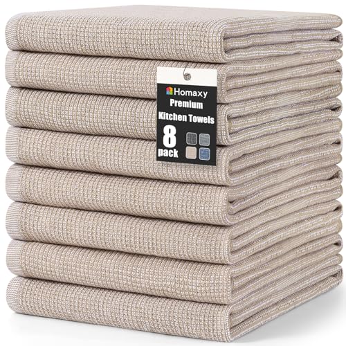 380 GSM Cotton Premium Kitchen Towels 8 Pack (8 Count)