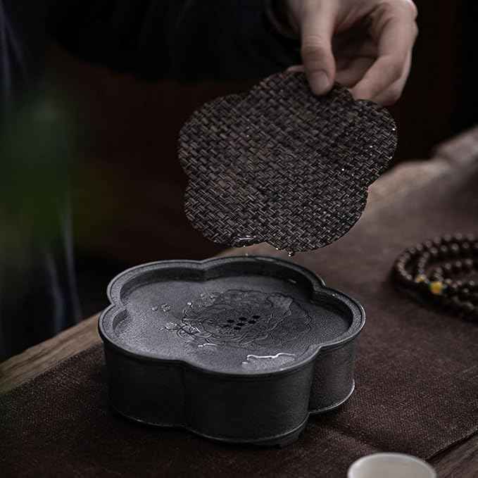 Tea Set 15.3 * 5.5cm Retro Water Storage Dry Tea Tray Small Teapot Tea Holder Home Kung Fu Tea Set Chinese Tea Set