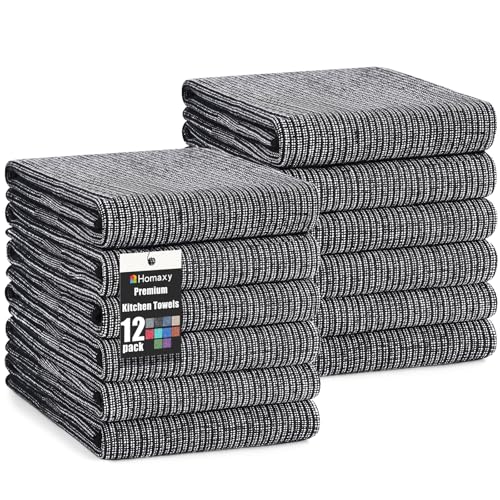 380 GSM Cotton Premium Kitchen Towels 12 Pack (12 Count)