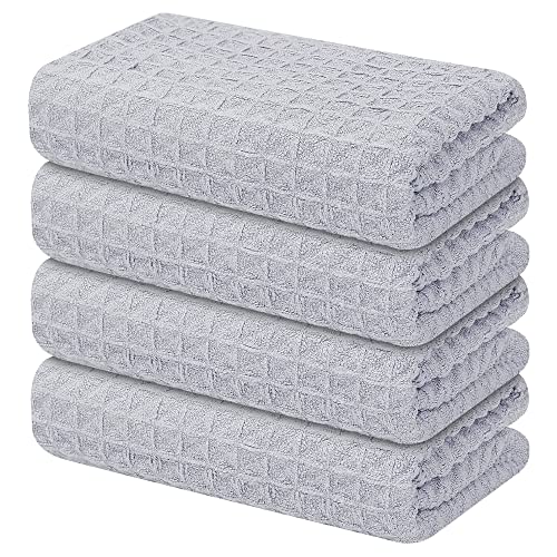 Microfiber Waffle Weave Kitchen Towels (4 Count)