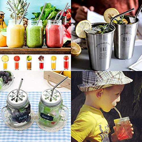 Reusable Metal Straws 50Pack.Ultra Long 10.5”Gold Color Stainless Steel Drinking Straws in Bulk For Wholesale.265x6mm Straight Curved Straws for 20 (50 Count)