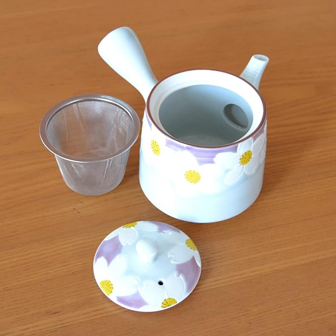 Japanese Teapot Ceramic Kyusu 14.9 fl oz Arita Imari ware Made in Japan Porcelain Tea pot for Green Tea Urara