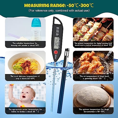 12 Set Digital Food Thermometer Long Probe Instant (12 Count)