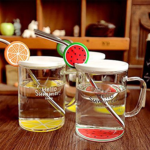 25 Piece Set Stainless Steel Straws Long 8.5 Inch Drinking Metal Straws Reusable Drinking Straws for 20 OZ