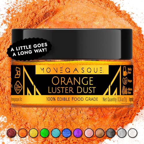 Orange Edible Glitter for Drinks & Cakes