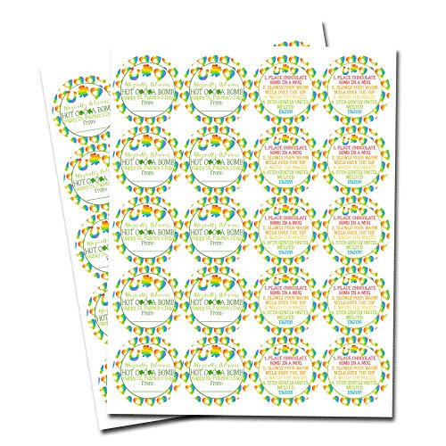 Magically Delicious Happy St. Patrick's Day Hot Cocoa Bomb Packaging Sticker Labels