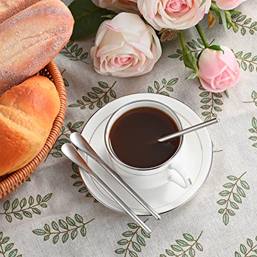 8-Pack 5.0" / 12.8cm 304 Stainless Steel Stirring & Mixing Spoon – Reusable Bar Tool for Coffee, Tea, Iced Drinks & Cocktails (8 Count)