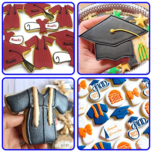 Graduation Cookie Cutters 6Pcs for Celebration Kitchen Baking (6 Count)