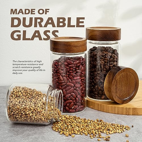 2PCS Small Glass Storage Jars with Airtight Lids
