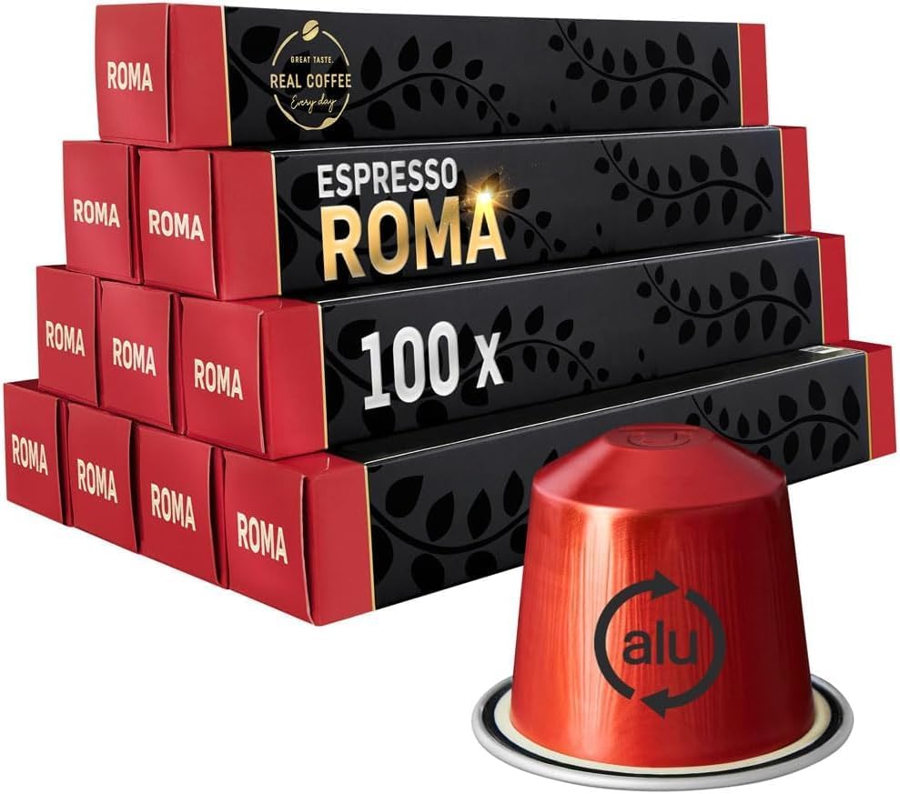Roma’ Strong Espresso Coffee Pods for Nespresso Original Line Machines (100 Count)