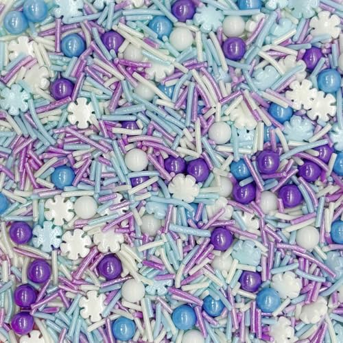 Snowflake Sprinkles Mixed Style Edible Cake Decorations Cupcake Toppers Cookie Perfect for Cakes (3 Ounce)