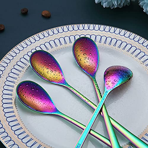 Rainbow Long Handle Spoons (6 Count)