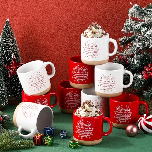 10 Pcs Team Gifts for Employees Bulk Thank You Mugs Back to School Cups Inspirational Ceramic Coffee Mug 13 oz Thank You Cup Team Building Gift for Teacher Coworker Office Staff Boss (10 Count)