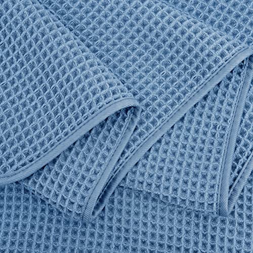 430 GSM Poly Blend Microfiber Quick Dry Waffle Bath Towel (4 Count)