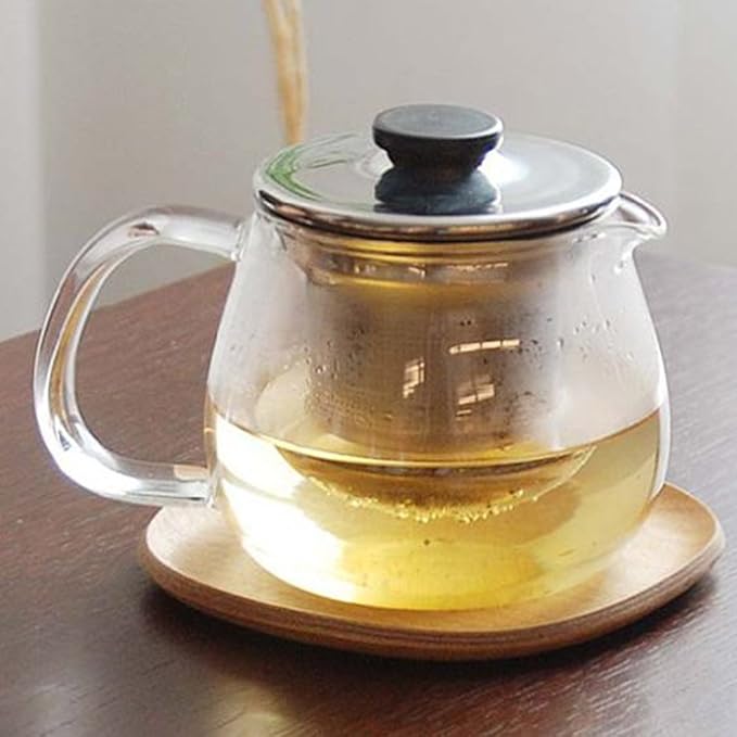KINTO 8308 UNITEA Teapot, 15.2 fl oz (450 ml), Stainless Steel, Dishwasher Safe, Heat-resistant Glass