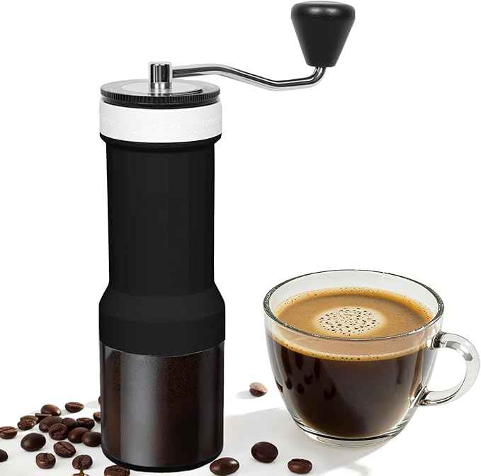 Mini Manual Coffee Grinder – 40 Adjustable Settings, Portable Hand Crank Mill with 30g Capacity, Conical Burr for Espresso, Pour Over, French Press | Perfect for Travel, Camping & Office