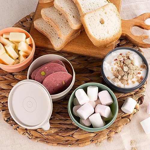 Set of 12 Small Round 9 oz Deli Containers with Lids (12 Count)