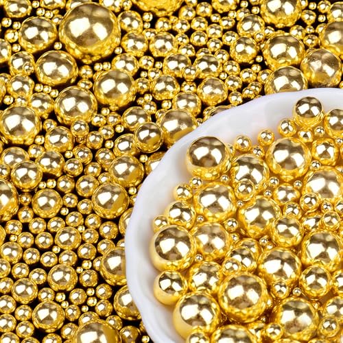 Gold Pearl Sprinkles for Cake Decorating (4.6 Ounce)