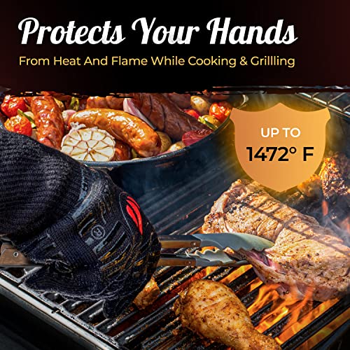 Grill Gloves Heat Proof for Men Grilling BBQ Heat Resistant Gloves