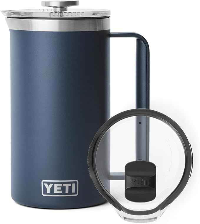 YETI Rambler 34 oz French Press with MagSlider Pitcher Lid Set, Navy
