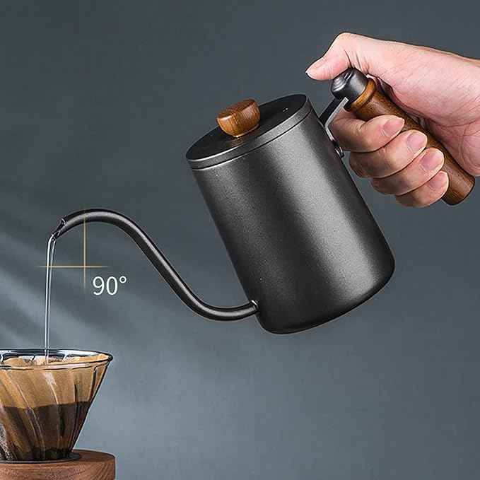 Pour Over Coffee Maker Set Coffee Kettle Scale Server Dripping Cup Bean Grinder Filter Paper Ceramic Cup All in 1 Great for Traveling Camping Excellent Coffee Gift (Size : A)