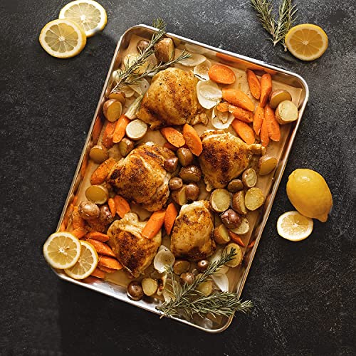 Half Sheet Baking Pan Aluminum Nonstick Oven Safe Set of 2 (2 Count)