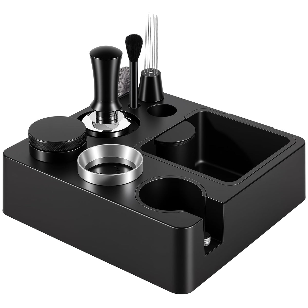 58mm espresso accessories kit with tamping station and knock box
