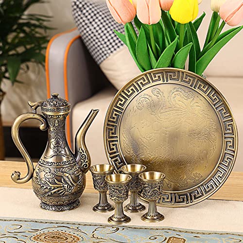 Vintage Turkish Coffee Pot and Cups Set