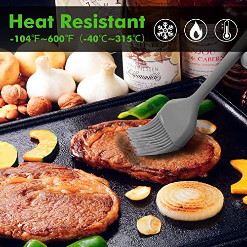 Basting Brushes Silicone Heat Resistant Pastry Brushes Spread Oil Butter Sauce Marinades for BBQ Grill Barbecue Baking Kitchen Cooking BPA Free Dishwasher Safe