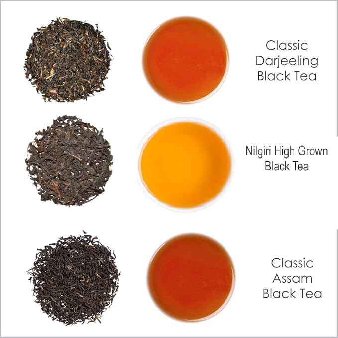 Octavius Wooden Caddy Tea Sampler Pack | 3 Premium Loose Leaf Teas – Assam, Darjeeling & Nilgiri | Elegant Wooden Box Gift Set | Perfect Tea Sampler for Gifting & Tasting