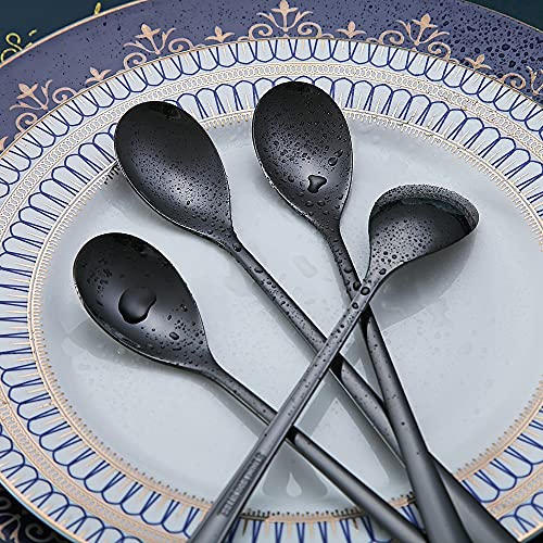 Black Long Handle Spoon (6 Count)