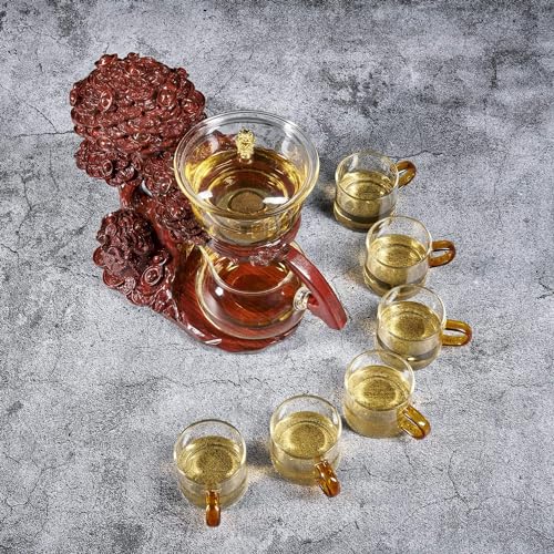Glass Teapot Set with Infuser Semi Automatic Tea Set Magic Teapot