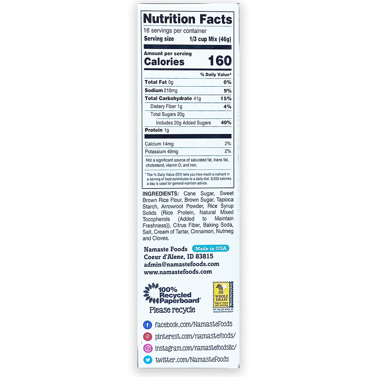 Gluten Free Spice Cake Mix (156 Ounce)