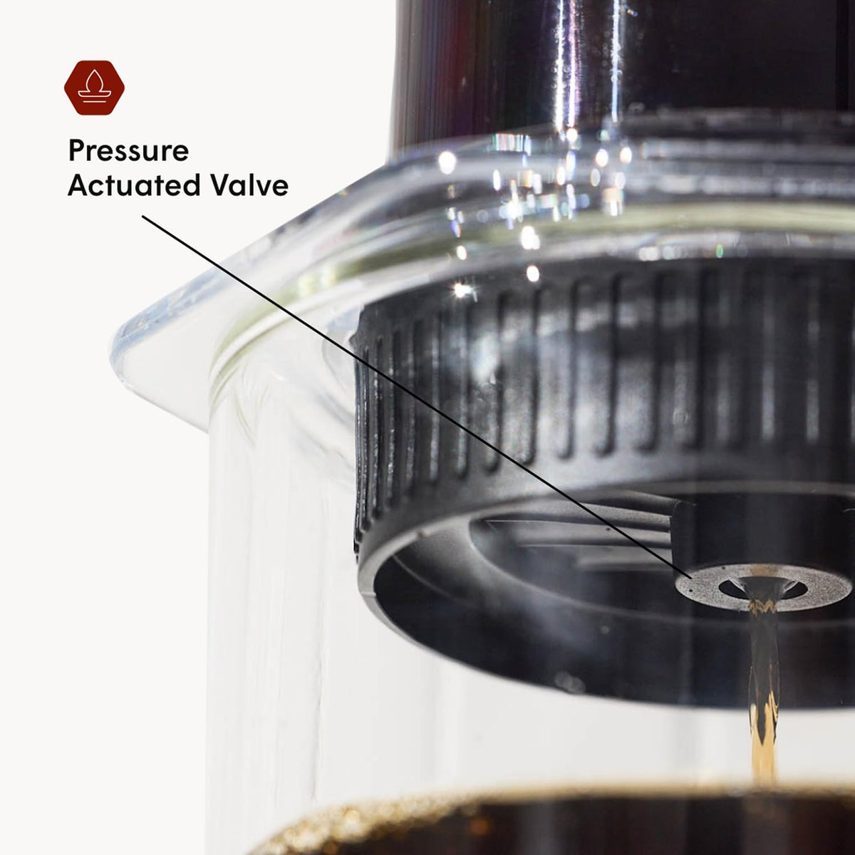 Flow control filter cap underside view