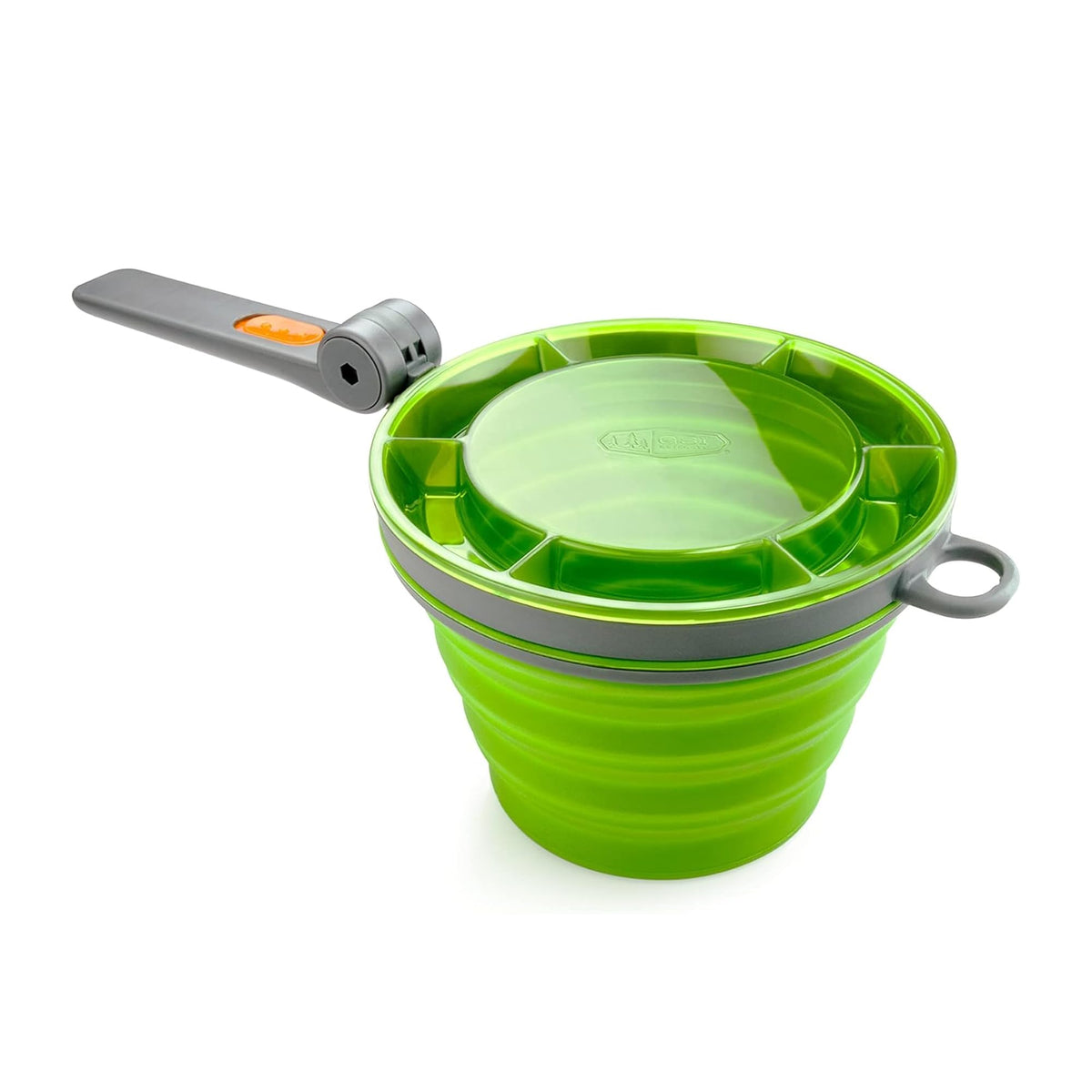 Collapsible mug with folding handle