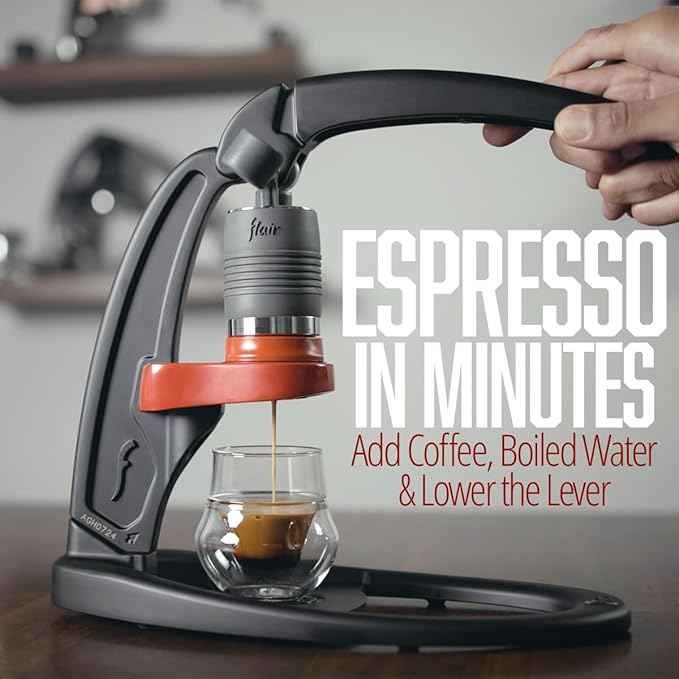 Flair UPDATED Espresso Maker - Classic: All manual lever espresso maker for the home - Pressure gauge and two portafilters included