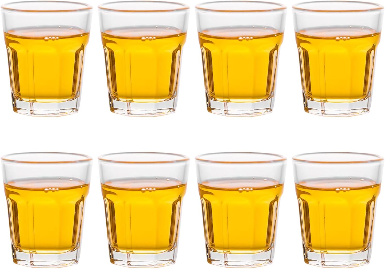 8 Piece Shot Glasses Set 50ML/1.5oz.Small Espresso and LiquorGlasses for Whiskey TequilaVodka, Thick Glass Cups forPotter Style Cocktails Bar Party