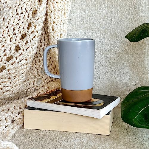Mora Ceramics Large Tea Mug with Loose Leaf Infuser and Ceramic Lid