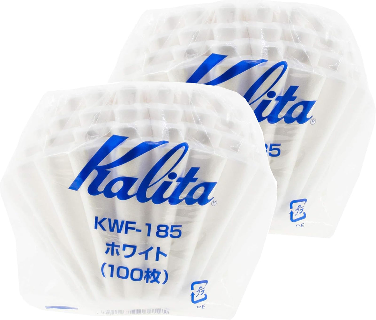White wave-style paper coffee filters for pour-over brewing