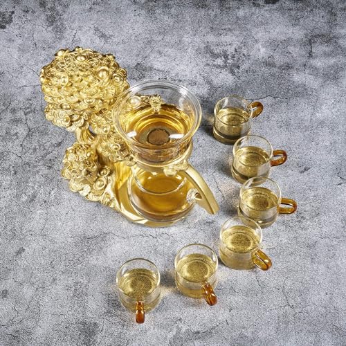 Glass Teapot Set with Infuser Semi Automatic Tea Set Magic Teapot