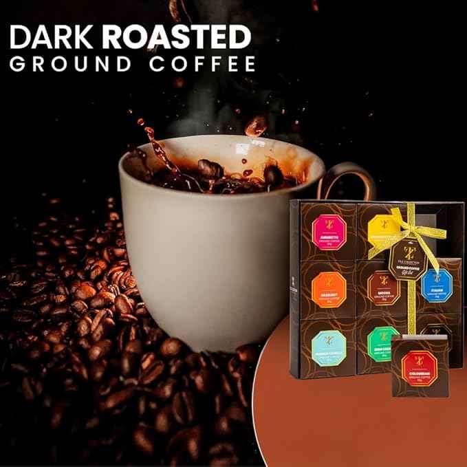Coffee Gifts - Gourmet Coffee Gift Set |9 Ground Coffee Assortment Gift Set |Coffee Sampler Gift Set, Tasting Kit |Gifts For Coffee Lovers |Ground Coffee Gift Basket |Gifts For Men And Women