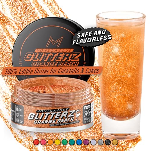 Orange Edible Glitter for Drinks & Cakes