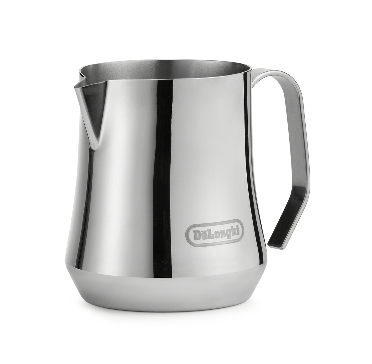 Milk frothing pitcher showing ergonomic handle