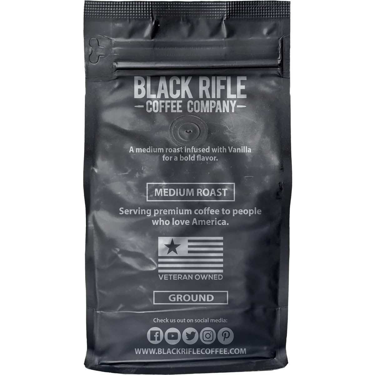 Black Rifle Coffee Medium Roast Ground Coffee Vanilla 12 oz (12 Ounce)