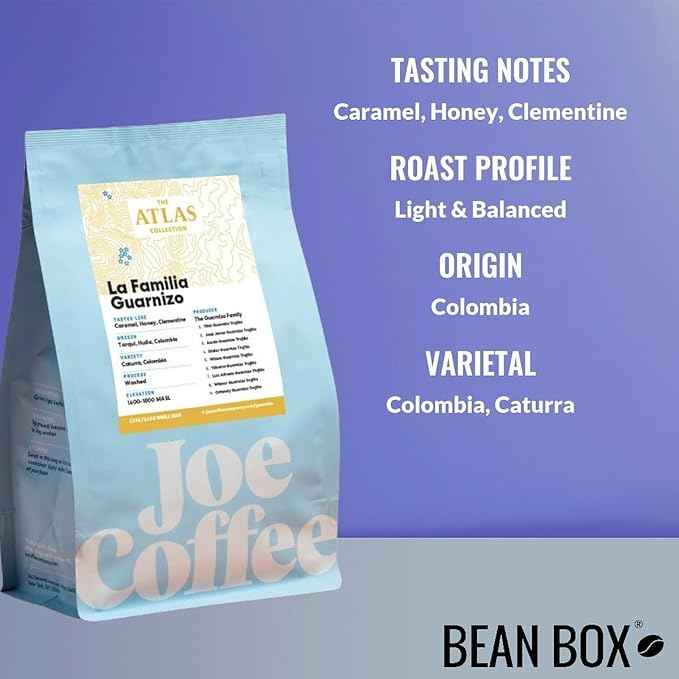 Bean Box Coffee Sampler - Roasted by Joe, 4-Pack, Whole Bean Coffee, Gourmet Coffee